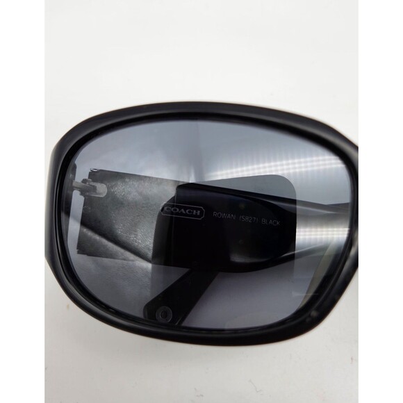COACH ROWAN S827 DESIGNER SUN GLASSES Black/Silver Radiant Gray Lense Preowned